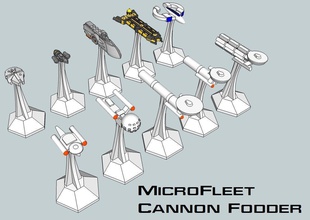 microfleet scenario-da foraggio starship pack stella trek la flotta stellare enterprise federazione starmada startrek galaxy quest firefly giochi i giocattoli altri 3d print model - Mito3D