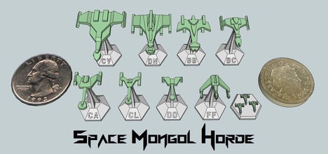 microfleet espacio de los mongoles la horda nave pack estrella trek flota estelar empresa starship federación starmada star en klingon juegos juguetes otros 3d print model - Mito3D