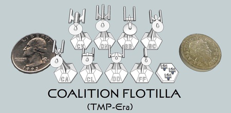 microfleet tmp-era coalizione flotilla starship pack stella trek la flotta stellare enterprise federazione starmada startrek giochi i giocattoli altri 3d print model - Mito3D