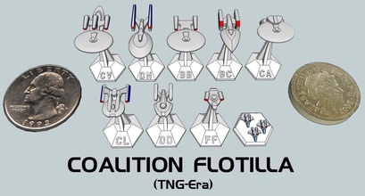microfleet tng-era coalition flotilla starship pack star trek starfleet enterprise federation starmada startrek games toys other 3d print model - Mito3D