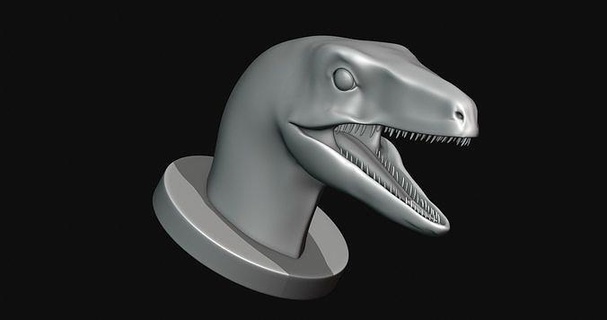 microraptor cabeza dinosaurio impresión 3d modelo imprimible Arte esculturas 3d print model - Mito3D