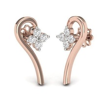 microsetting diamond earrings earring hoop 3dmodel cad jewelry usa canada diamonds emerald 3dprinting 3d delicate women silver jewel gem ring court 3d print model - Mito3D