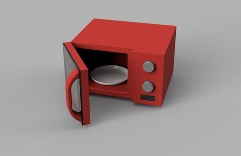 microwave oven kitchen appliance food house dining 3d print model - Mito3D