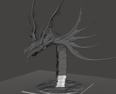 midgardsormr - final fantasy xiv ffxiv dragon finalfantasy ff14 art sculptures 3d print model - Mito3D