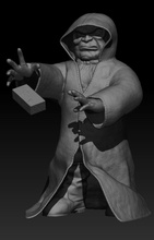nain mutant burer harceleur jeu sculpture art monstre bête homme zombi fantaisie fictif créature jeux jouets sculptures 3d print model - Mito3D