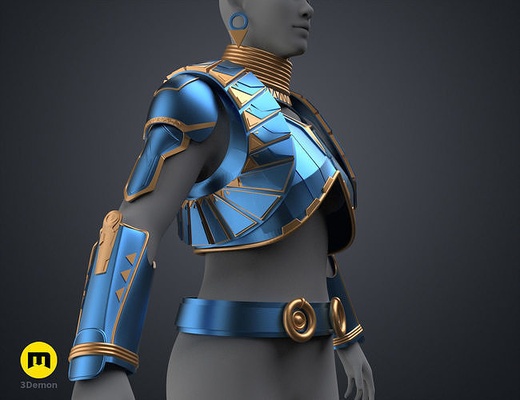 mezzanotte angeli armatura wakanda per sempre pantera nero vendicatori supereroe africano vibranio infinito guerra cosplay film teela varie dai dora miraggio angelo moda 3d print model - Mito3D