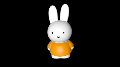 mifi - nijntje piggy bank toys piggybank scan 3dprint bunny rabbit coin puppet figurine statue games 3d print model - Mito3D