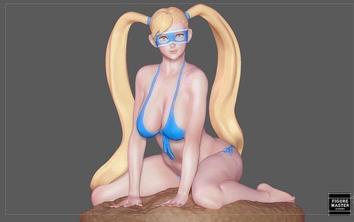 maillot bain fille rue combattant Jeu anime personnage art sculptures 3d print model - Mito3D