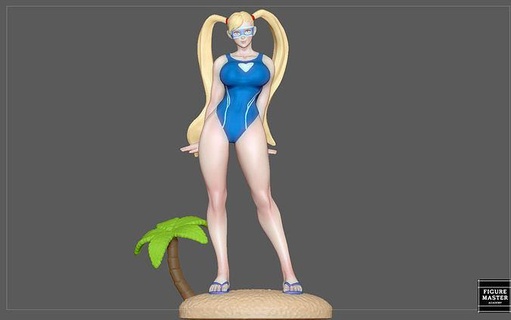 traje baño niña calle combatiente juego anime personaje bonita Arte esculturas 3d print model - Mito3D
