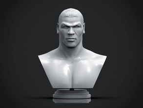 mike tyson 3d printable bust boxing boxer heavyweight lightweight human character statue sculpture wbc art champions fighter goat sculptures 3d print model - Mito3D