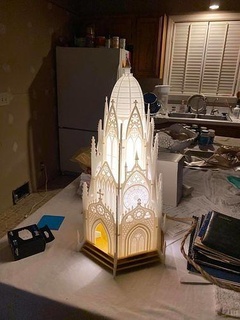 mikes cathedral lamp church architecture candle travel building monument houseware art tower religion furniture general decor religiou object technology illustration 3d print model - Mito3D