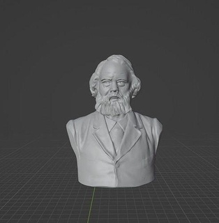 mikhail Alexandrovich Bakunin anarchismo marx lenin inglese arte sculture 3d print model - Mito3D