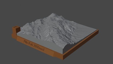 mila kuh Berg Landschaft Vulkan Terrain Umgebung Natur Photogrammetrie Elevation Wissenschaft 3d print model - Mito3D