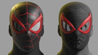 millas morales cara concha imprimible hombre araña spidermanps5 milemorales pasatiempo bricolaje diy 3d print model - Mito3D