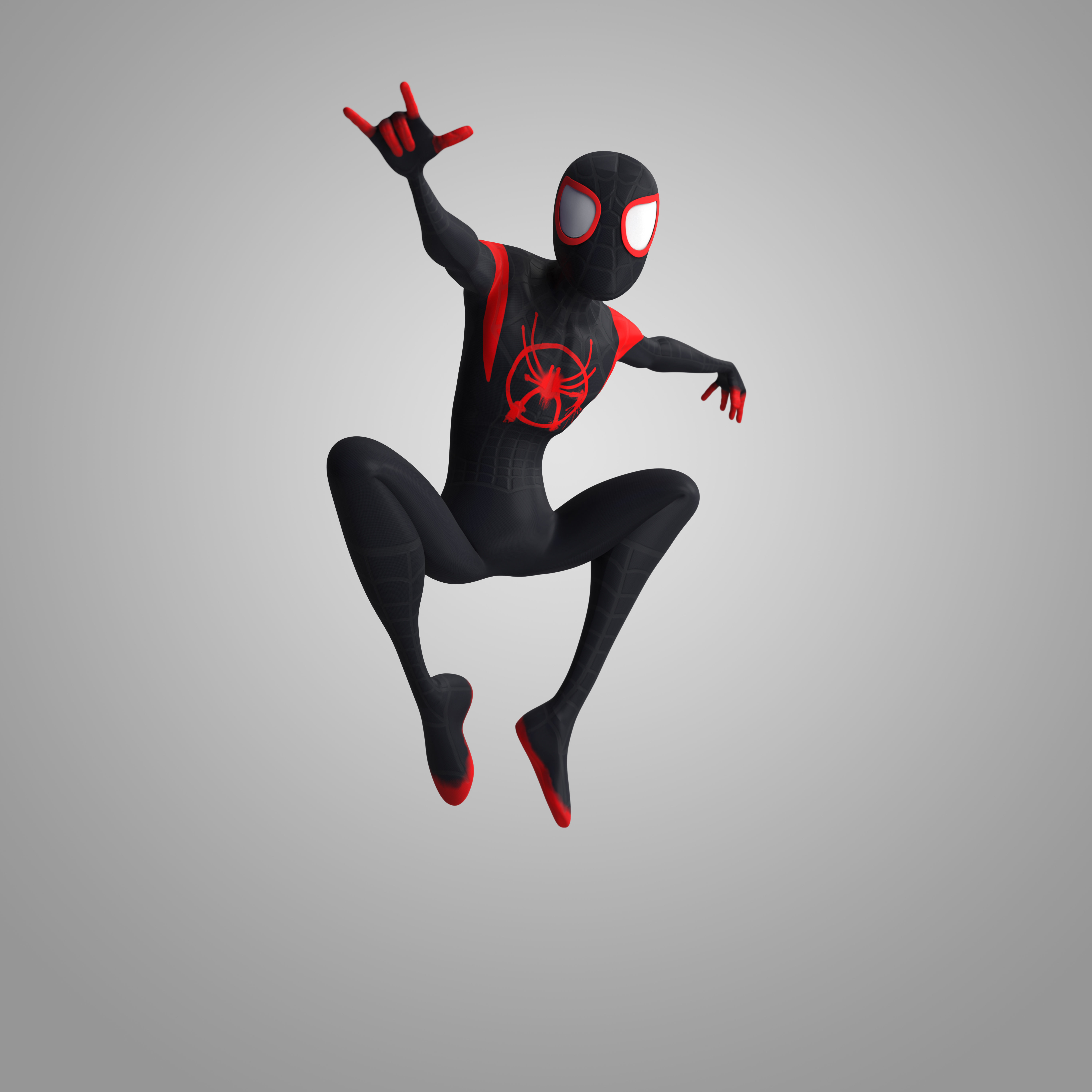 meilen moral ventilator kunst spinne spider milesmorales spiderverse charakter spielzeuge wunder superheld held super spiele 3D print model - Mito3D