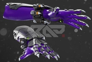 milhas morales webshoot urple placa milesmorales homem aranha púrpura atirador web 3dprint adereços cosplay imprimível passatempo faça 3d print model - Mito3D