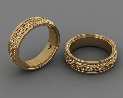 milgrain borde Boda anillo 3dm anillos joyería joya oro imprimible plata compromiso Moda diseño real royaldesign2018 mujer tallado dorado 3dmmodel 3d print model - Mito3D