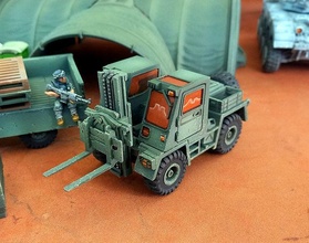 military forklift - 28mm sci-fi vehicle truck scifi warhammer40k wargaming 3dprint militarytruck fdm games toys game accessories 3d print model - Mito3D