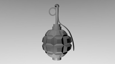 military grenade keychain ready printing games-toys print 3d war gift games toys 3d print model - Mito3D