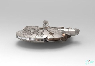 millennium falcon starwars 3dmodeling game spaceship space residential movie games toys 3d print model - Mito3D