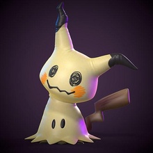 mimikyu pokemon obj dynamesh diezmado stl listo pokemongo pokemonunite fantasma juegos juguetes 3d print model - Mito3D