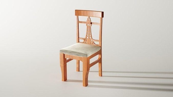 minar Paquistão madeira jantar cadeira conceito Projeto mobília interior 3dprinted casa 3d print model - Mito3D