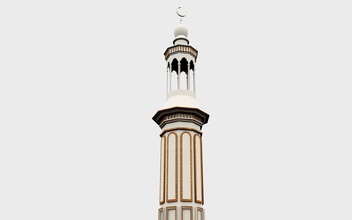 minar mosque 3d model arab arabian islamic art house 3d print model - Mito3D