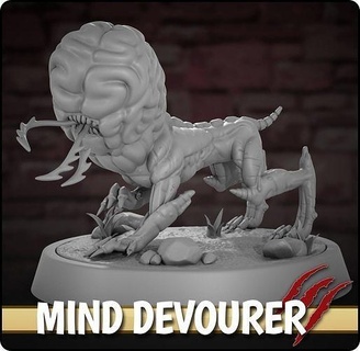 mente devorador rpg miniatura Arte personaje escultura juego monstruo criatura calabozos Dragones dnd intelecto sabiduría juegos juguetes tablero 3d print model - Mito3D
