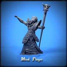 mindflayer statue of woman in dress miniatures dungeonanddragons dnd 3dprinter risenprinter tabletop boardgame games toys board 3d print model - Mito3D