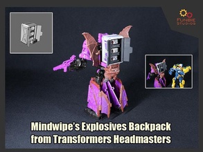 mindwipe explosives backpack transformers headmasters cartoon games toys 3d print model - Mito3D