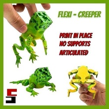 minecraft flexi creeper frog articulated supports flexible print place moving parts bendable hinged bending articulate toad flexy games toys 3d print model - Mito3D