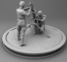 minetman two soldiers holding missile army ussr german war world second danger 3d models printing dog games toys 3d print model - Mito3D