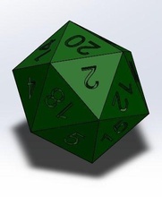 mini 20 sided die mini 20 sided die pla games toys games toys dice 3d print model - Mito3D