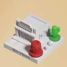 mini ville occidental général boutique sauvage Ouest jouet miniature baril désert architecture bâtiment paysage urbain Jeux jouets Jeu accessoires 3d print model - Mito3D