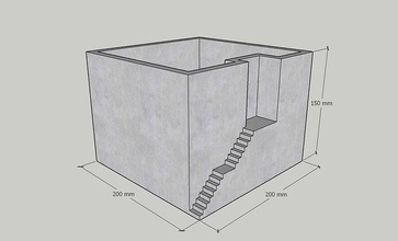 mini beton pflanzer box07 box kunst design papier pfanne einfachheit paket lager innere handgemacht hand silikon städtisch kopfhörer dekor zubehör industriell material haus 3d print model - Mito3D