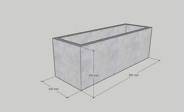 mini beton pflanzer box10 design möbel innere architektur box topf handgemacht hand dekor silikon papier stift material zubehör stadt städtisch block blume haus 3d print model - Mito3D