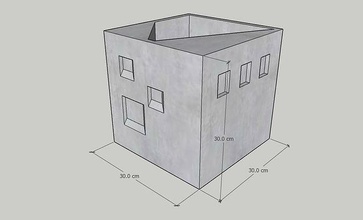 mini concreto plantador box16 caixa arte silicone mofo panela vaso 3dprint imprimível cidade escrivaninha decoração decorativo feito mão caneta lápis papel casa 3d print model - Mito3D