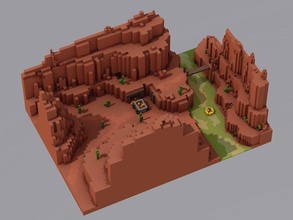 mini grand canyon games-toys voxel landscape nature levels environment park games toys 3d print model - Mito3D