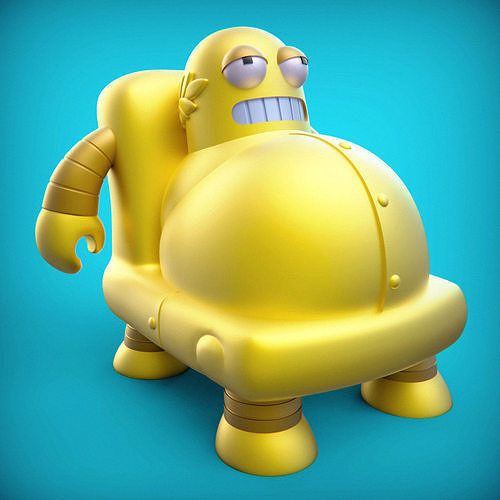 mini hedonismbot futurama desenho animado mistério brinquedo açao figura articulado hedonismo robô atarracado groening mate Simpsons 3dprinting 3dprintable imprimível estatueta personagem jogos brinquedos 3D print model - Mito3D