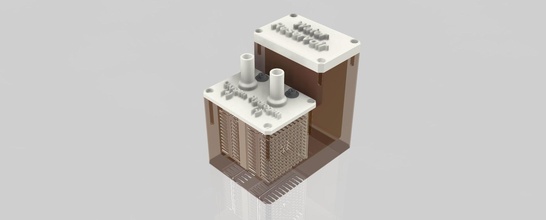 mini hydrogène oxygène générateur électrolyse nema17 dissipateur chaleur loisir diy 3d print model - Mito3D