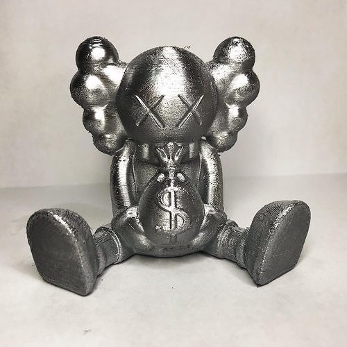 mini kaws cash bag character toy art companion sculpture money sculptures 3D print model - Mito3D