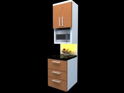 mini cocina conjunto juego diseño mueble interior menaje batería casa comida 3d print model - Mito3D