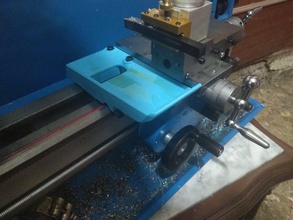 mini lathe chip tray shaving minilathe oil cutting fluid turning chips hobby diy mechanical parts 3d print model - Mito3D