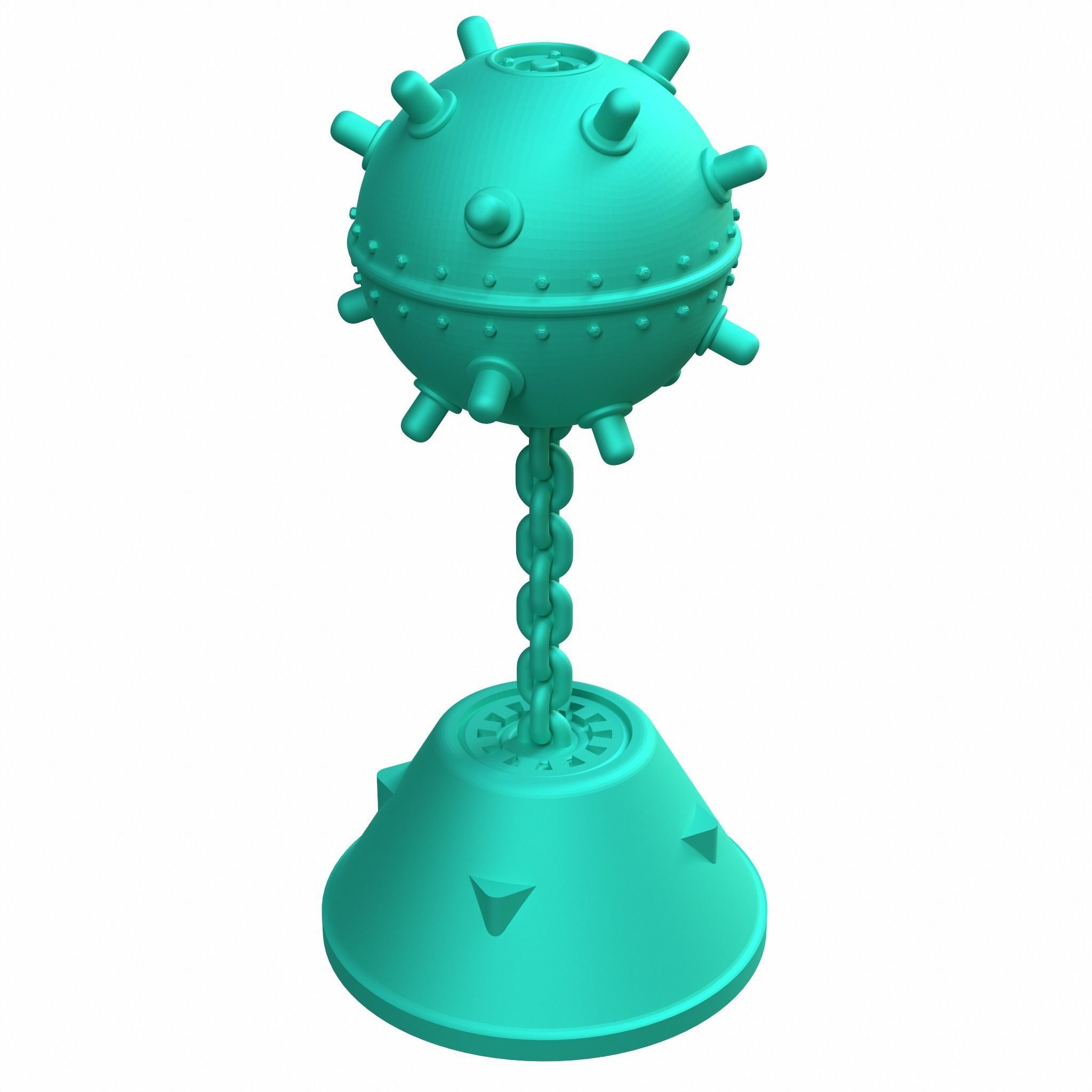 mini naval sea ocean explosive boom warfare deco showpiece sphere chain decoration 3dprint military defence submarine marine tabetop hemisphere games toys 3D print model - Mito3D