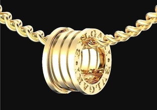 mini pendant bvlgari bzero1 necklace 545 silver gold jewelry fashion beauty original classic evening ring stylish trendy elegant graceful 3d pendants 3d print model - Mito3D