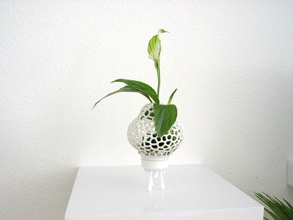 mini planta de cohete espacial la olla casa flor espacio 3d impresión maceta plantas regalo art voronoi decoración flores imprimible descargar 3d print model - Mito3D
