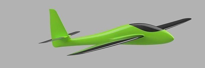 mini rc pente planeur rcglider rcslopeglider flambée fibre verre carbone voltige avion réaction maquette 39 loisir diy 3d print model - Mito3D
