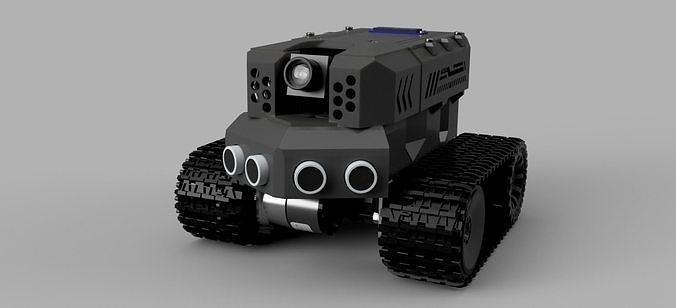mini UGV kendin yap Uçan göz araba rc robot baskı 3dprint arduino Ahududu pi Bilim mühendislik 3d print model - Mito3D