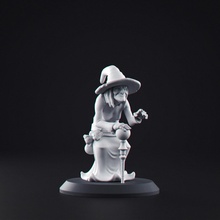 miniature - witch figurines sculpture toy statue dnd dungeons dragons miniatures rpg warcraft warhammer 28mm 32mm boardgame sla slp dungeonsanddragons tabletopgames tabletop games toys board 3d print model - Mito3D