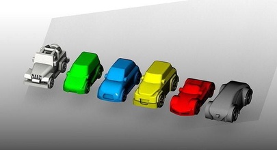 miniature cars - kanban automobiles formula car suv convertible city mini concept games toys board sports rallyman 3d print model - Mito3D